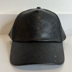 Disney Black Embossed Leather-Look Baseball Cap